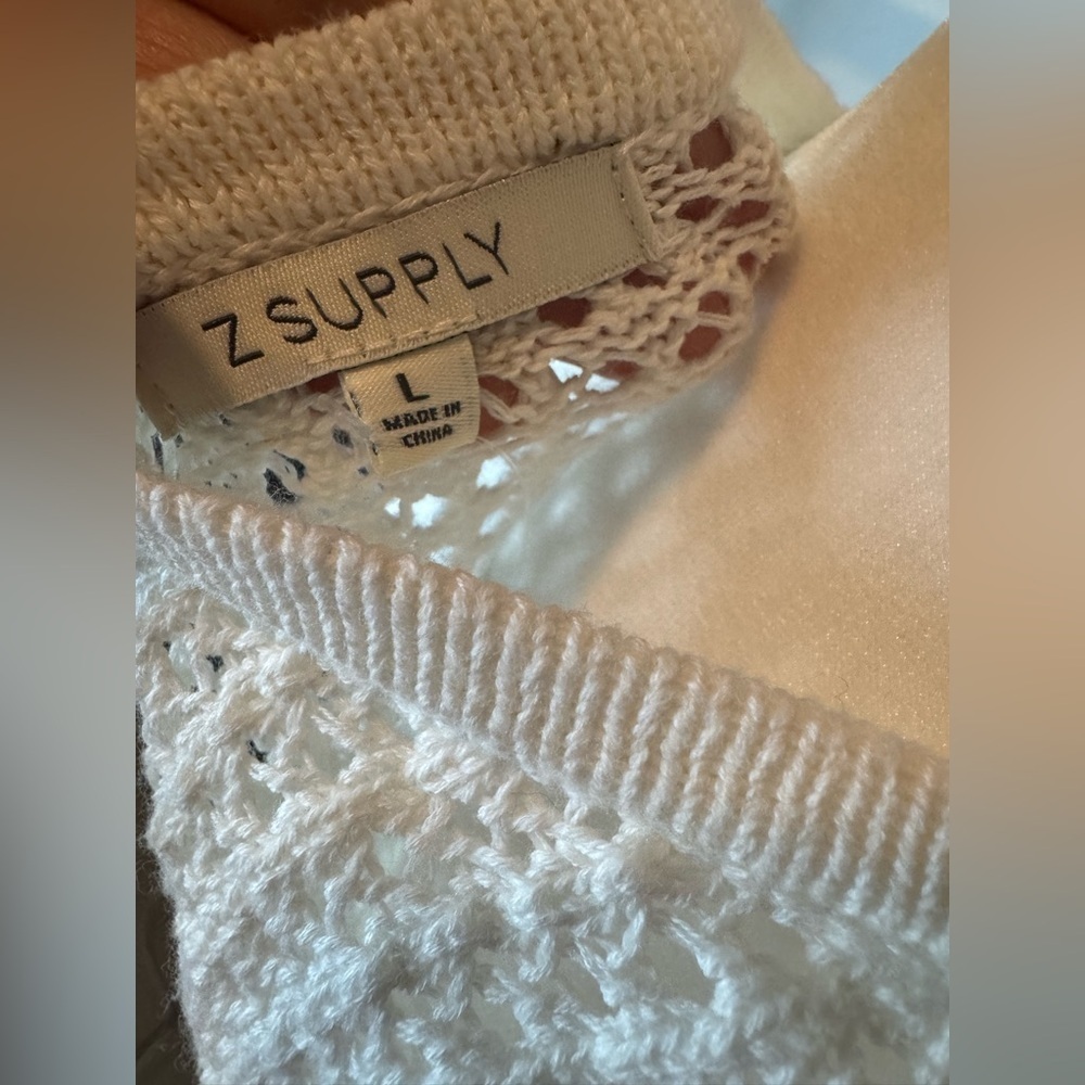 NWT Z Supply Mallorca Crochet Midi Dress White Size L - Picture 9 of 10